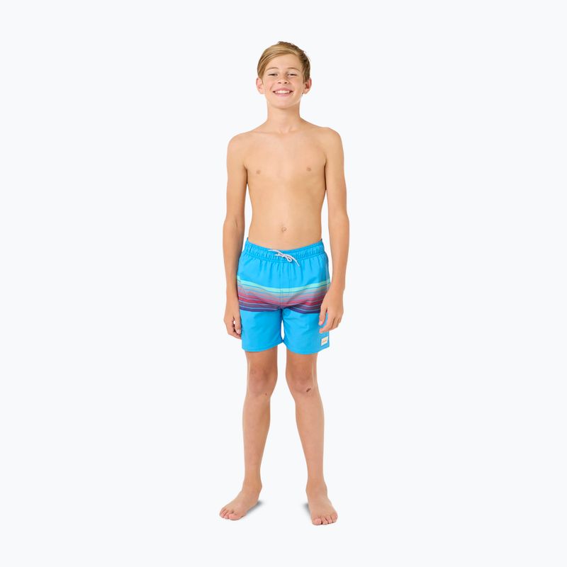 Pantaloncini da bagno Rip Curl Surf Revival Volley in vernice blu per bambini 2