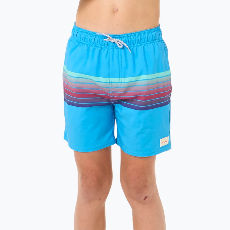 Pantaloncini da bagno Rip Curl Surf Revival Volley in vernice blu per bambini 5