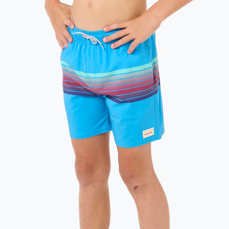 Pantaloncini da bagno Rip Curl Surf Revival Volley in vernice blu per bambini 6