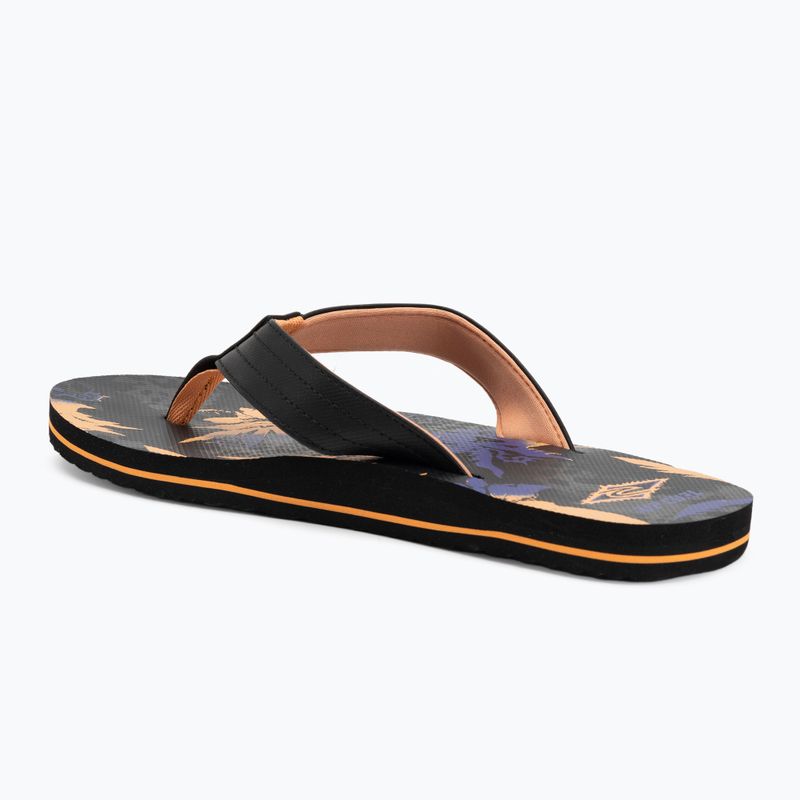 Infradito Rip Curl Ripper Bloom da uomo, nero/arancio 3