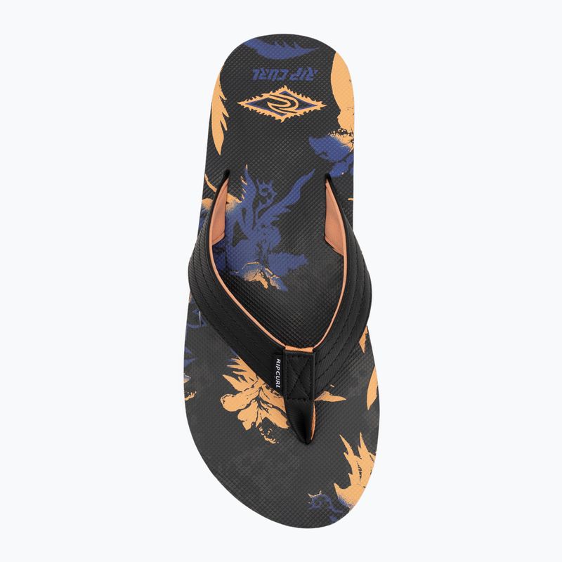 Infradito Rip Curl Ripper Bloom da uomo, nero/arancio 5