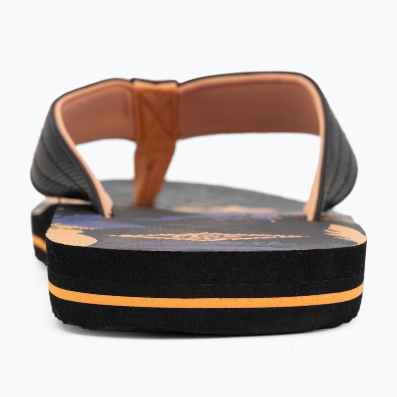 Infradito Rip Curl Ripper Bloom da uomo, nero/arancio 6
