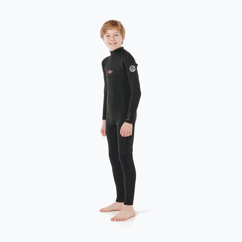 Muta da nuoto per bambini Rip Curl Dawn Patrol 3/2 mm Back Zip black 3