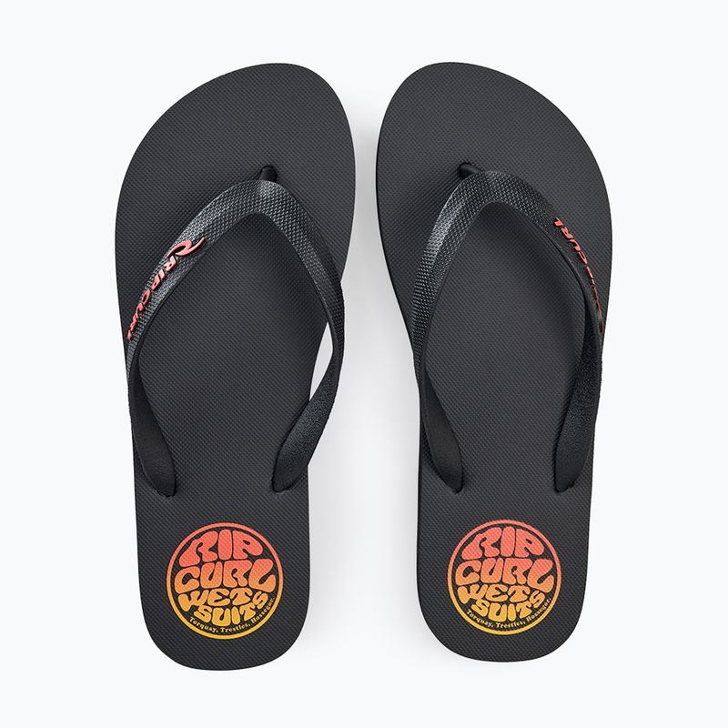 Infradito da uomo Rip Curl Icons of Surf Bloom Open Toe black/orange 5