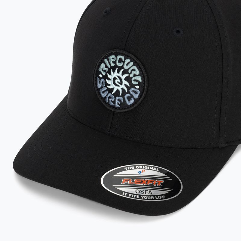 Cappellino con visiera Rip Curl Pacific Rinse Flexfit black 3