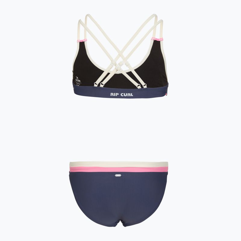 Costume da bagno bambino a due pezzi Rip Curl Surf Revival Bikini navy 2