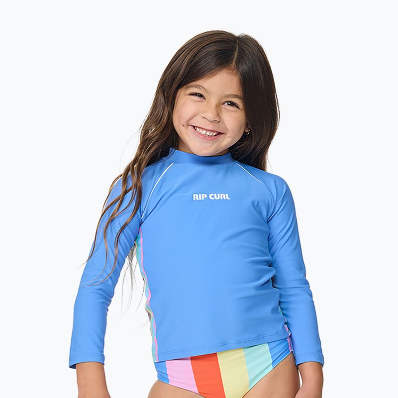 Maglietta da nuoto per bambini Rip Curl Sunshine Revival Rashie cornflower blue 6