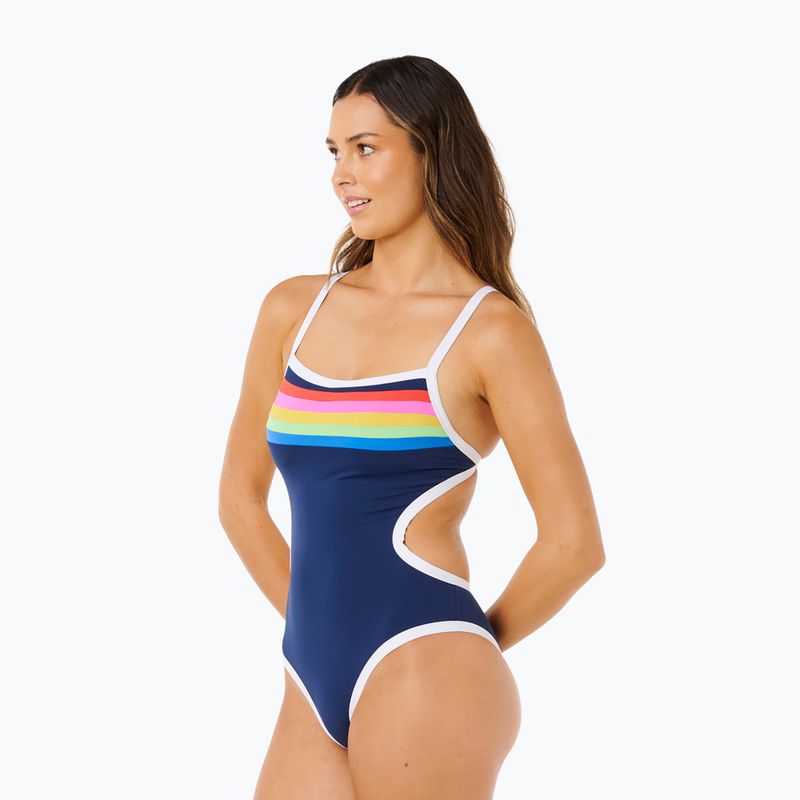 Costume intero da donna Rip Curl Surf Stripe Cheeky dark navy 4