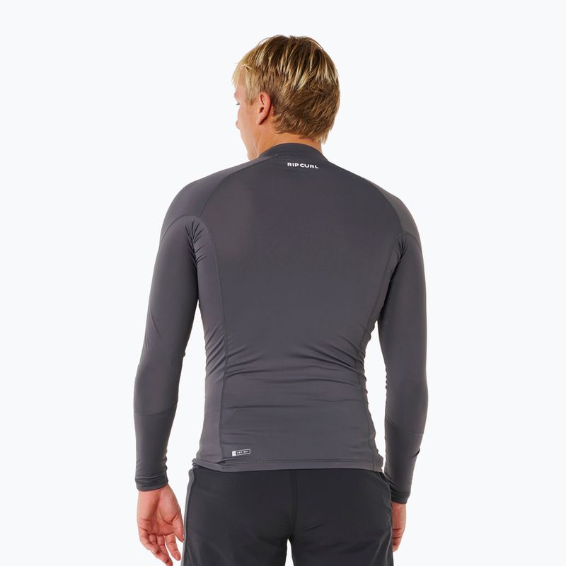 Maglia a maniche lunghe da nuoto da uomo Rip Curl Waves Upf Perf charcoal grey 3