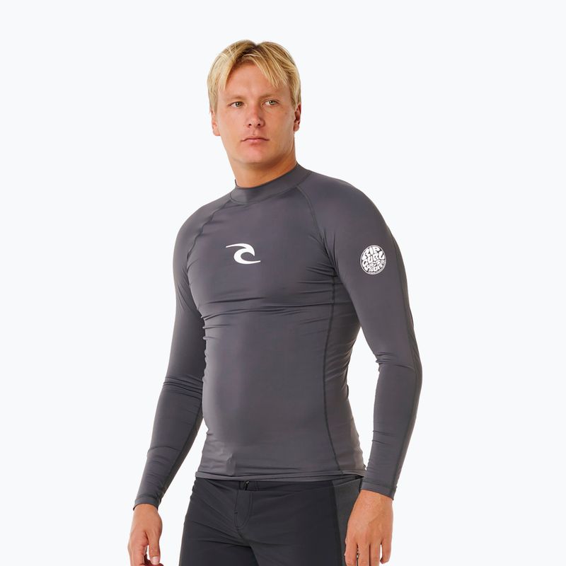 Maglia a maniche lunghe da nuoto da uomo Rip Curl Waves Upf Perf charcoal grey 4