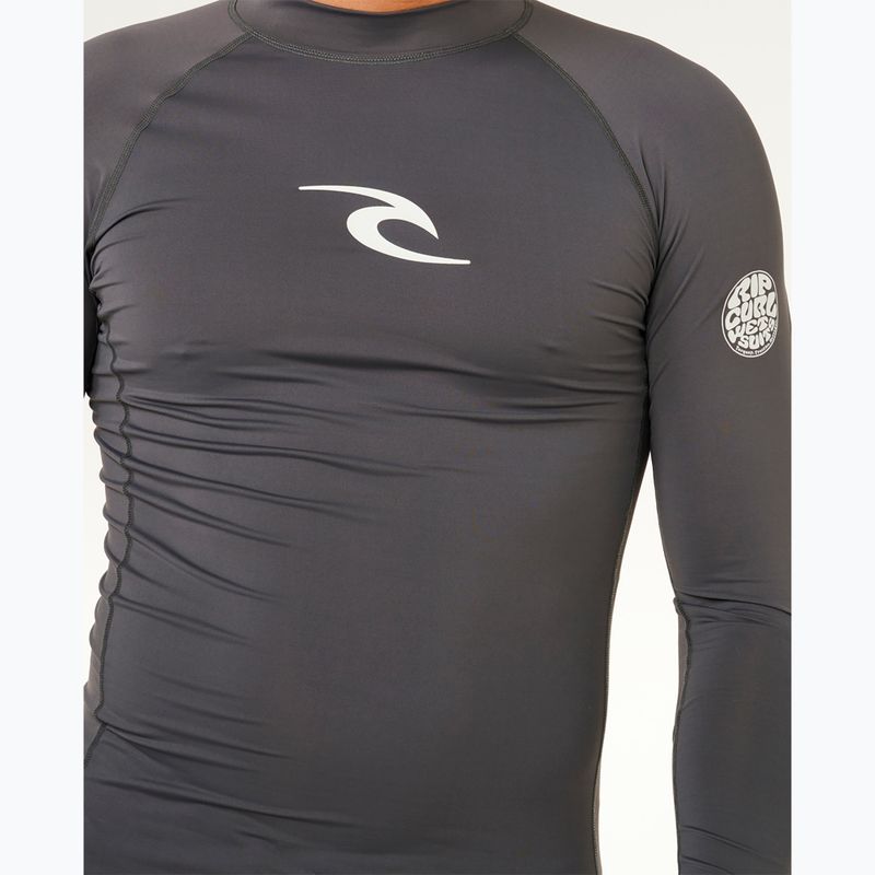 Maglia a maniche lunghe da nuoto da uomo Rip Curl Waves Upf Perf charcoal grey 6