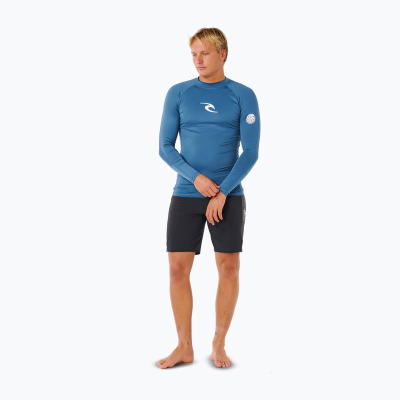 Maglia a maniche lunghe da nuoto da uomo Rip Curl Waves Upf Perf bluefin 2