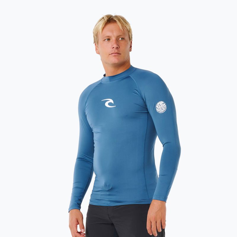 Maglia a maniche lunghe da nuoto da uomo Rip Curl Waves Upf Perf bluefin 5