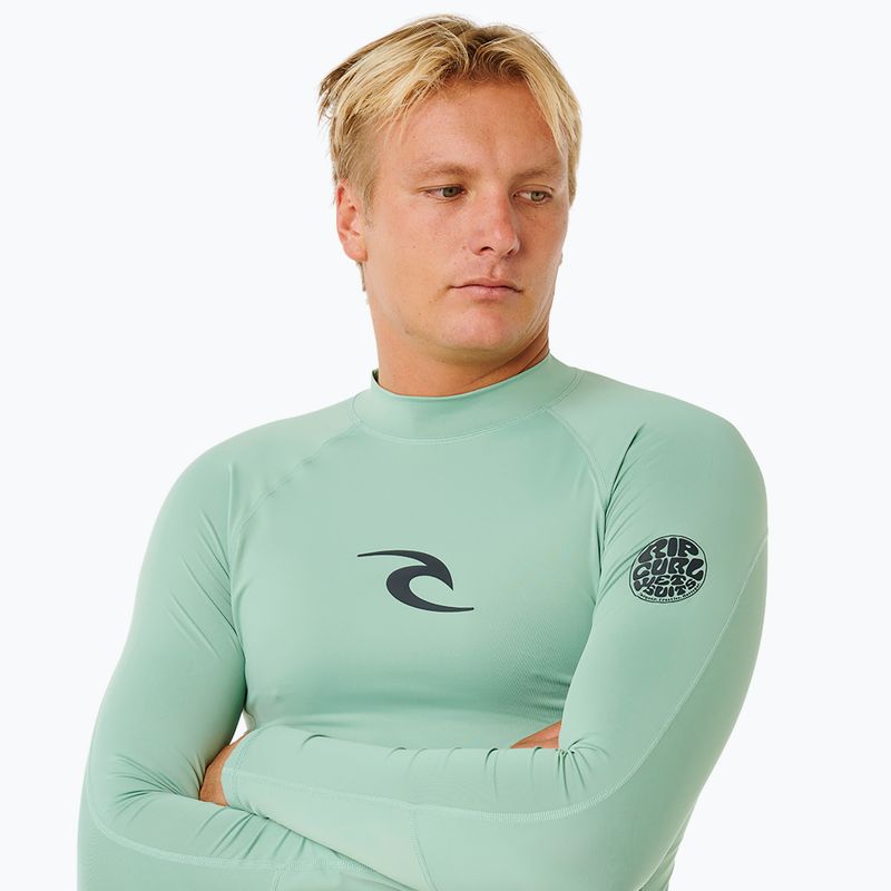 Maglia a maniche lunghe da nuoto da uomo Rip Curl Waves Upf Perf aloe 5