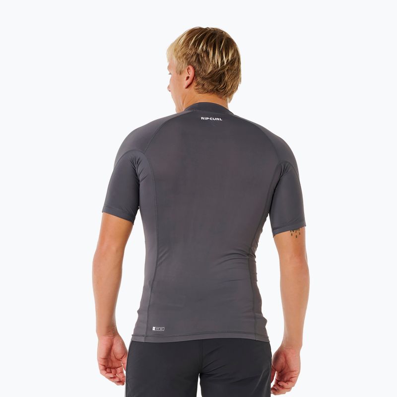 Maglietta da nuoto da uomo Rip Curl Waves Upf Perf charcoal grey 3