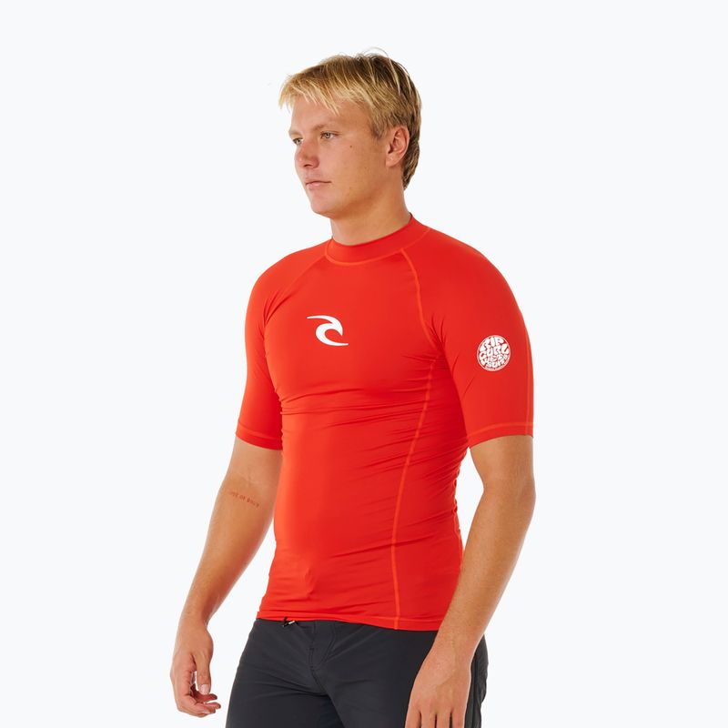 Maglietta da nuoto da uomo Rip Curl Waves Upf Perf lava red 4