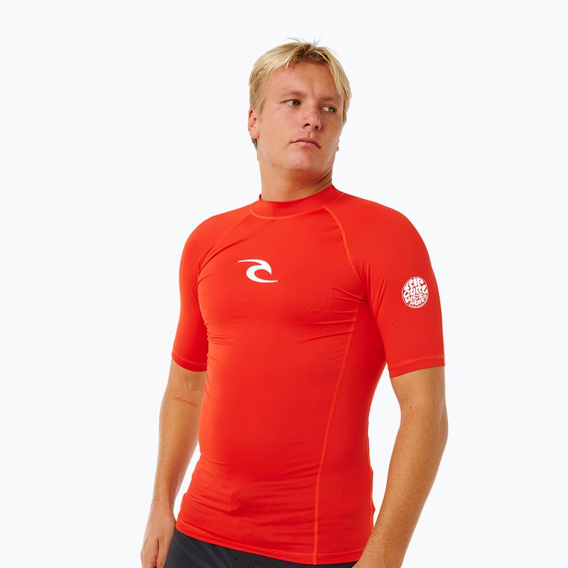 Maglietta da nuoto da uomo Rip Curl Waves Upf Perf lava red 5