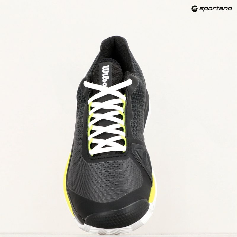 Scarpe da tennis da uomo Wilson Rush Pro 4.0 Clay nero/bianco/giallo sicurezza 16