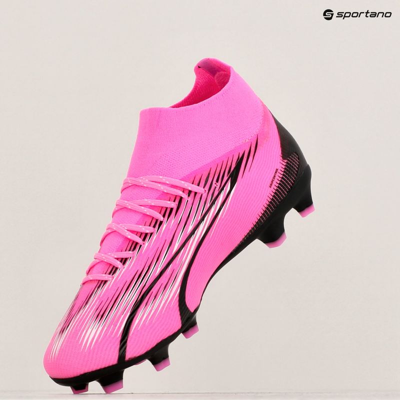 Scarpe da calcio PUMA Ultra Pro FG/AG Jr rosa velenoso/puma bianco/puma nero per bambini 10