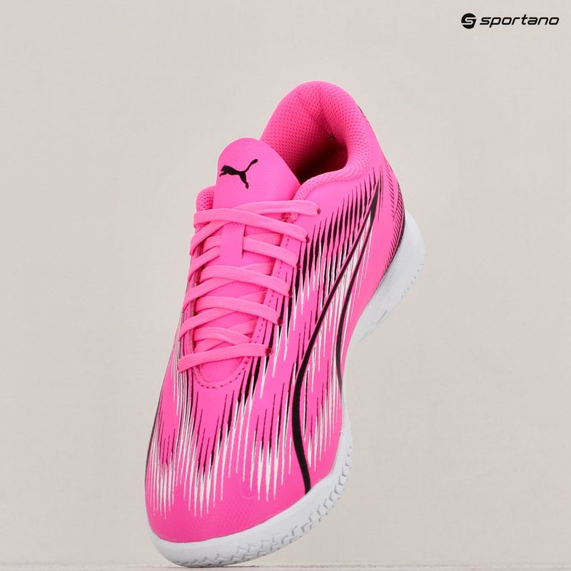 PUMA Ultra Play TT Jr scarpe da calcio per bambini rosa veleno/puma bianco/puma nero 16