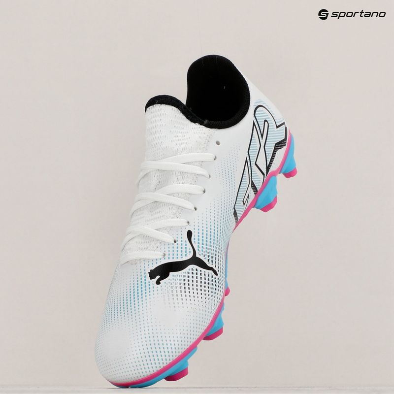 Scarpe da calcio per bambini PUMA Future 7 Play FG/AG puma bianco/puma nero/rosa 10