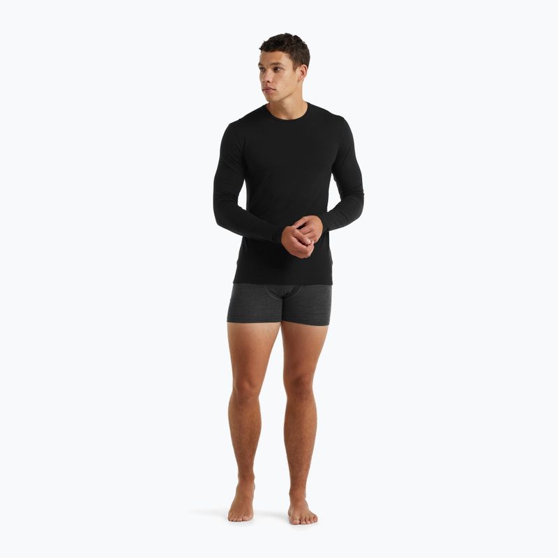 Maglia termica a maniche lunghe da uomo icebreaker Merino 150 Anatomica Crewe nera 2