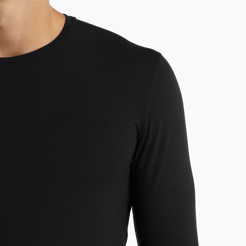 Maglia termica a maniche lunghe da uomo icebreaker Merino 150 Anatomica Crewe nera 4