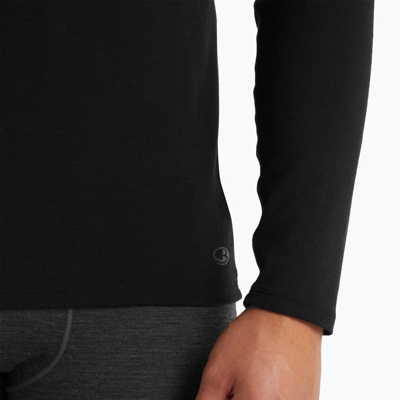 Maglia termica a maniche lunghe da uomo icebreaker Merino 150 Anatomica Crewe nera 5