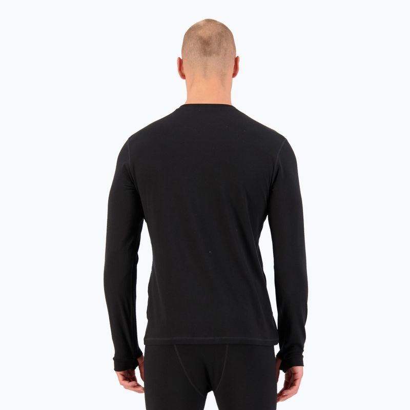 Uomo Mons Royale Cascade Merino Base Layer termico a maniche lunghe nero 3