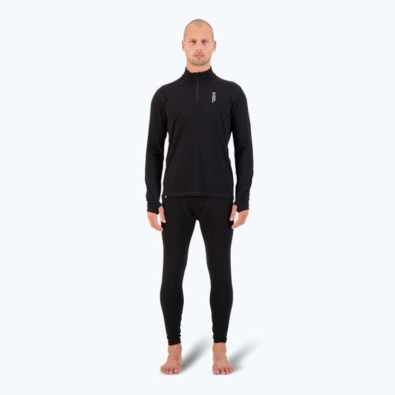 Pantaloni termici da uomo Mons Royale Cascade Merino Base Layer nero 2