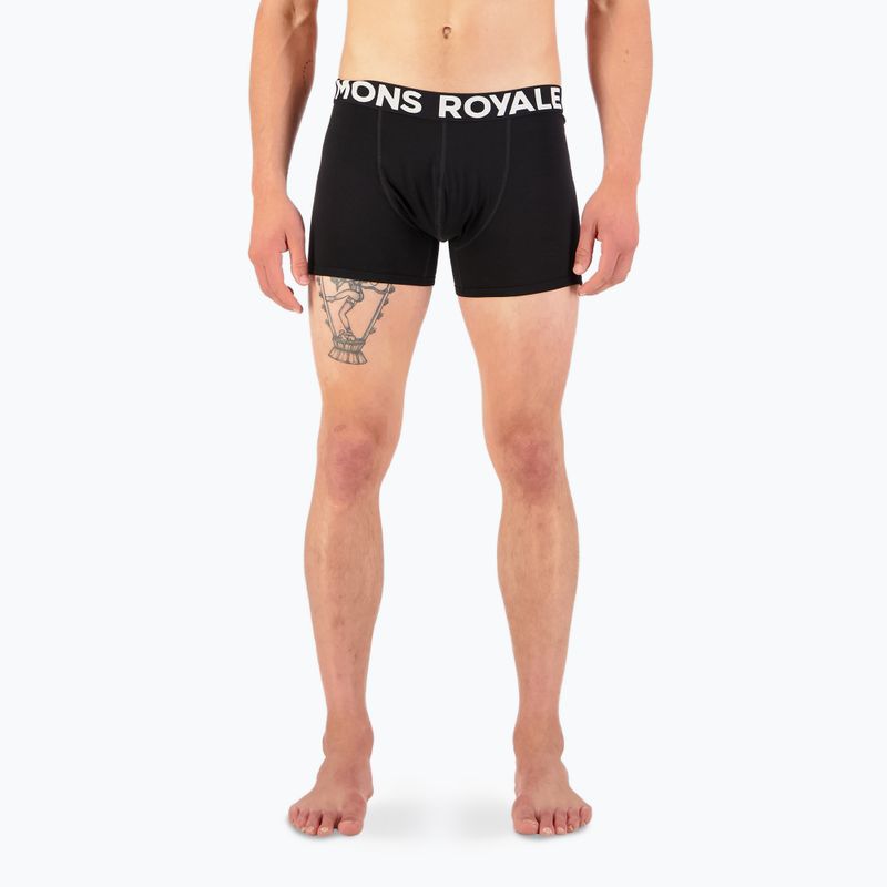 Boxer termici da uomo Mons Royale Hold 'em Shorty Merino nero 3