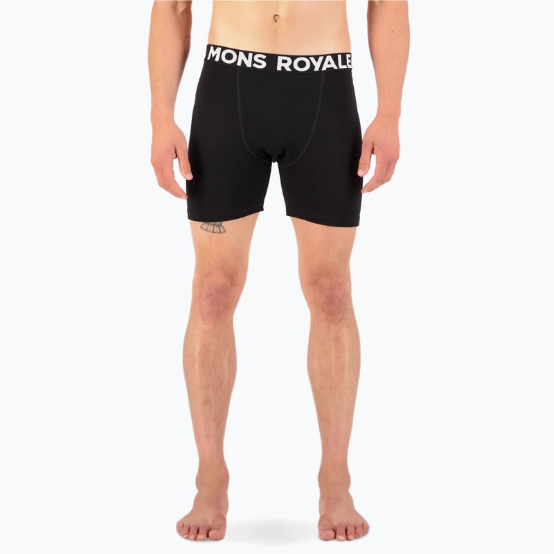 Boxer termici da uomo Mons Royale Hold 'em Merino nero 3