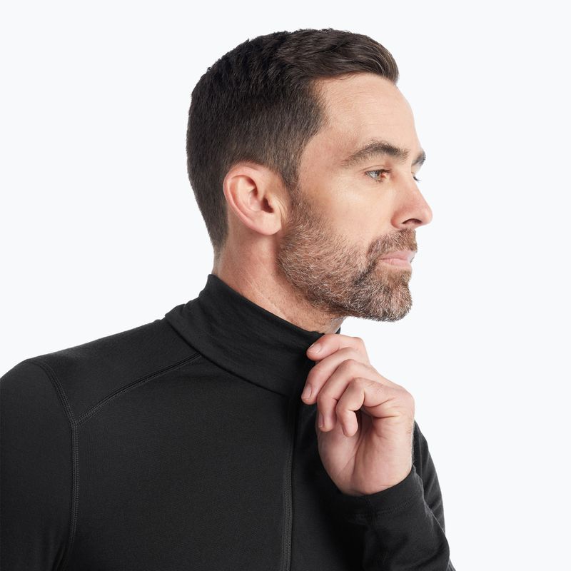 Uomo Icebreaker 200 Oasis Half Zip manica lunga termica nera 4