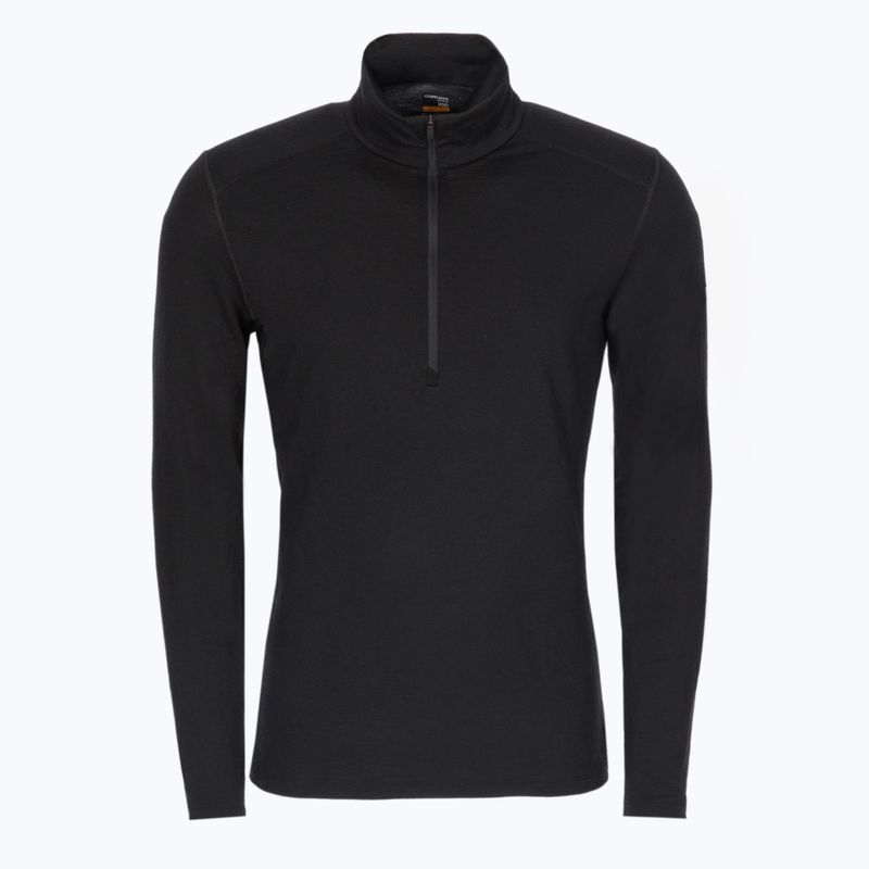 Uomo Icebreaker 200 Oasis Half Zip manica lunga termica nera 7