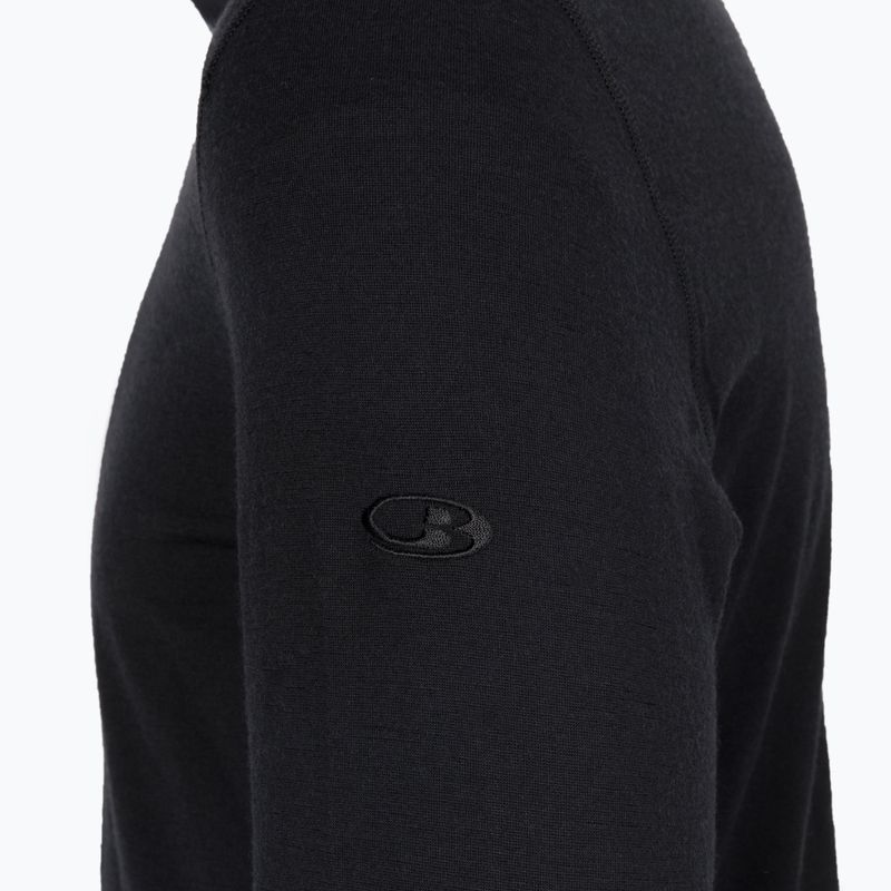 Uomo Icebreaker 200 Oasis Half Zip manica lunga termica nera 9
