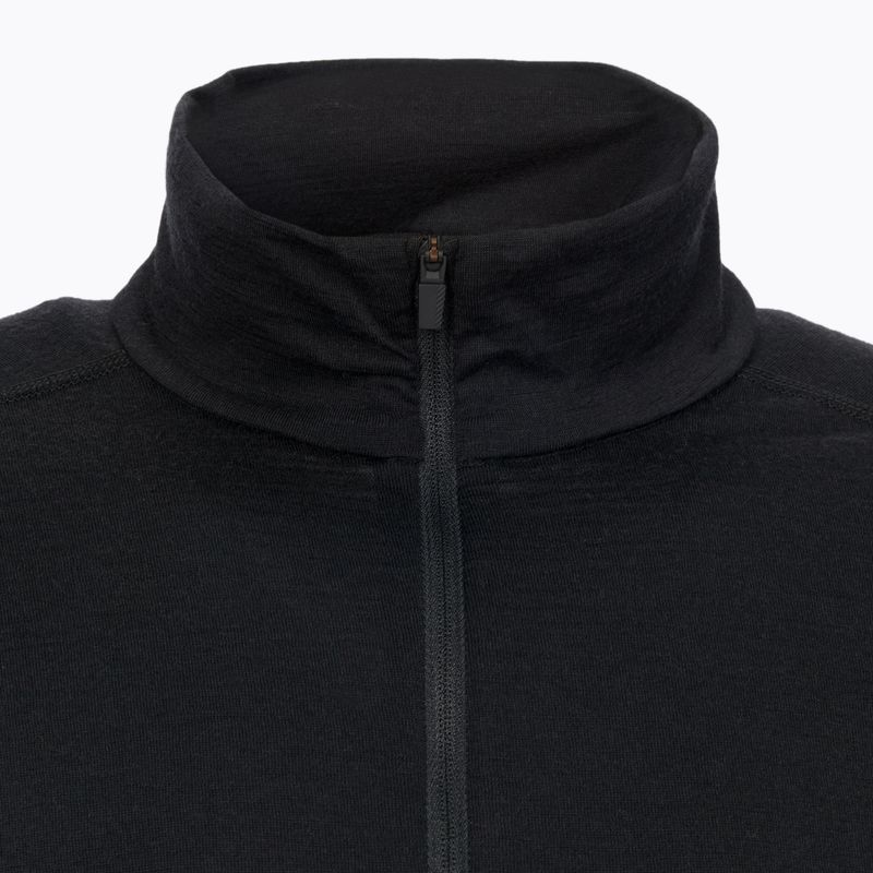 Uomo Icebreaker 200 Oasis Half Zip manica lunga termica nera 10