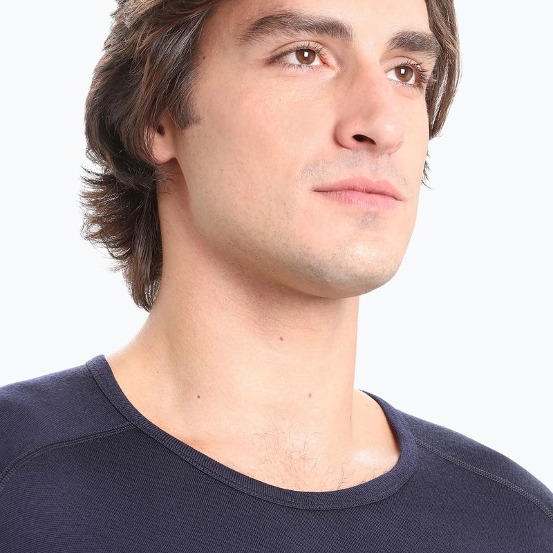 Uomo Icebreaker 260 Tech Crewe mezzanotte navy termico a maniche lunghe 4