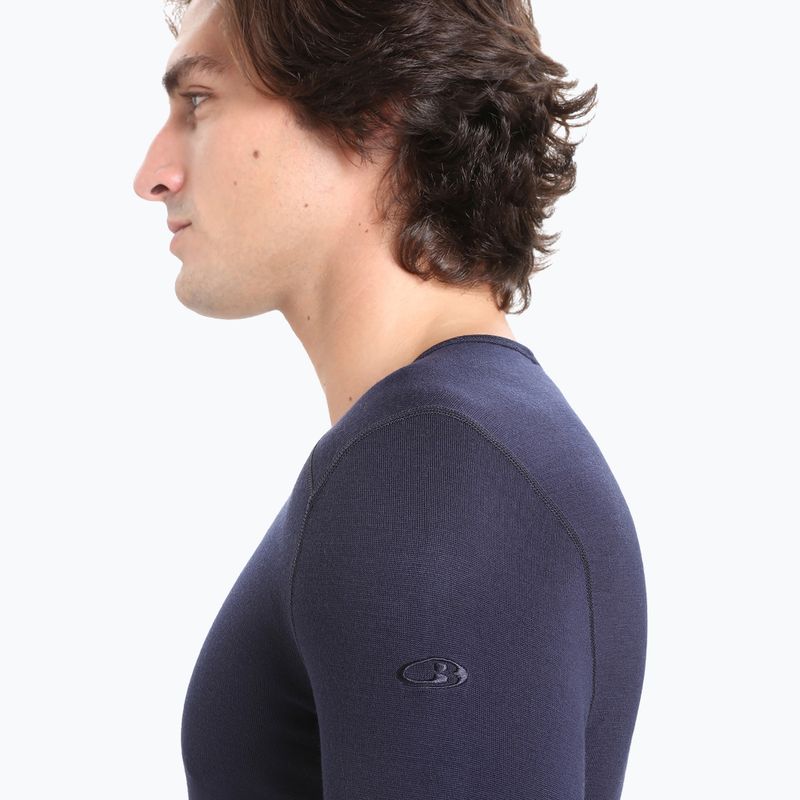 Uomo Icebreaker 260 Tech Crewe mezzanotte navy termico a maniche lunghe 5