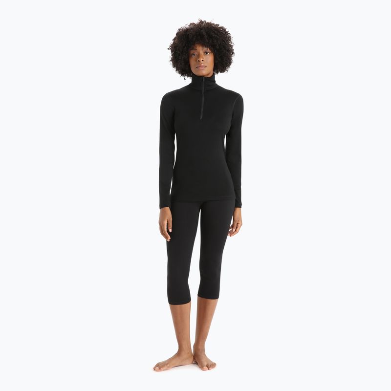 Icebreaker donna manica lunga termica 200 Oasis Half Zip nero 2