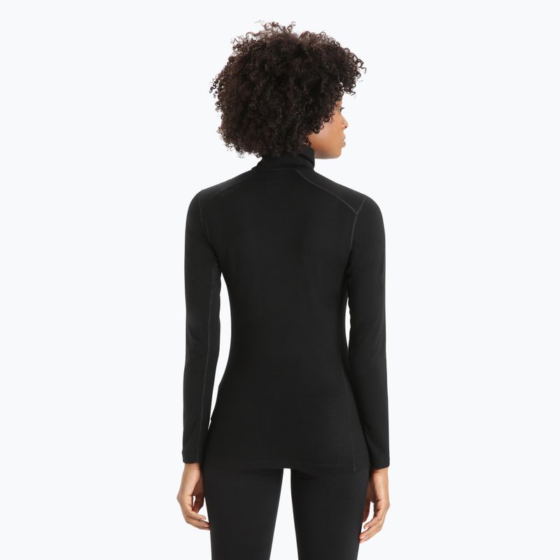 Icebreaker donna manica lunga termica 200 Oasis Half Zip nero 3
