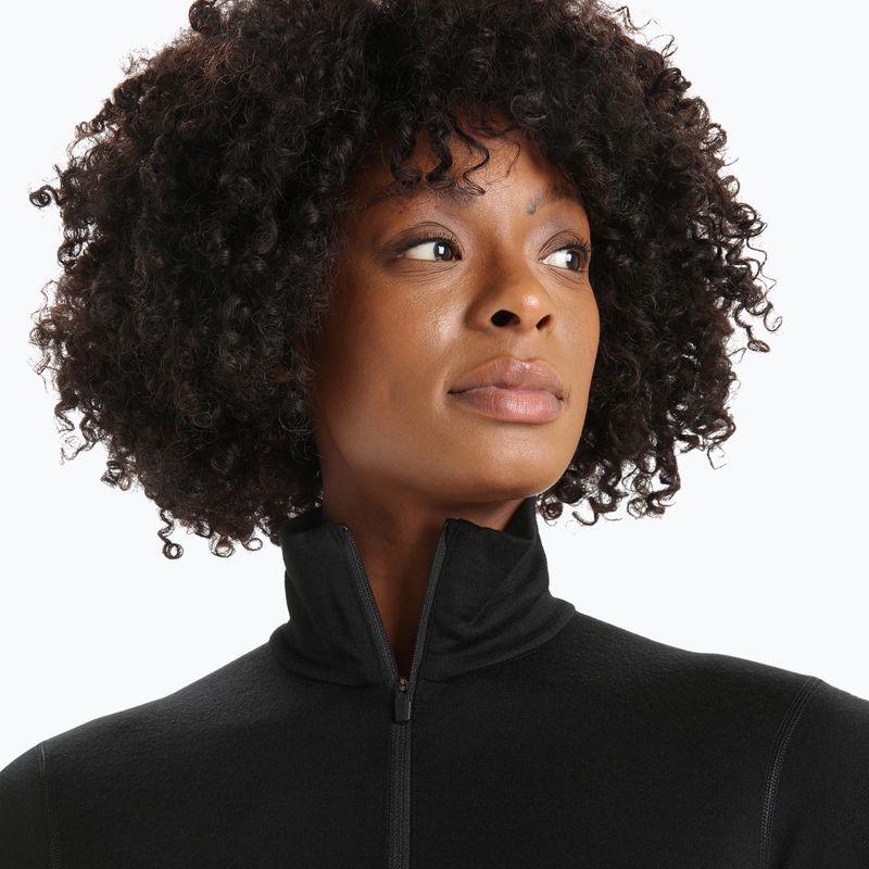 Icebreaker donna manica lunga termica 200 Oasis Half Zip nero 4