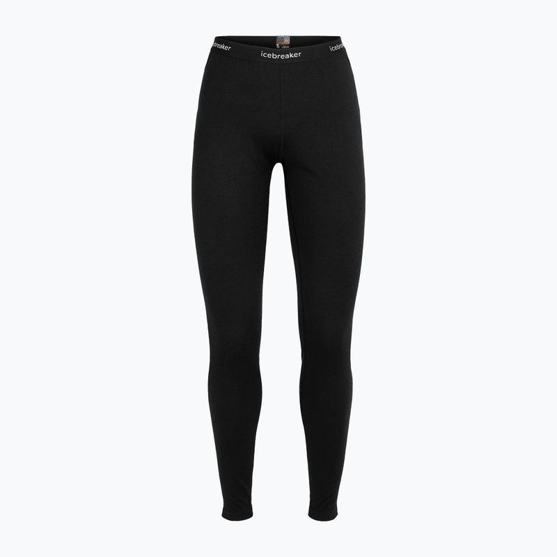 Pantaloni termici da donna icebreaker 200 Oasis nero 9