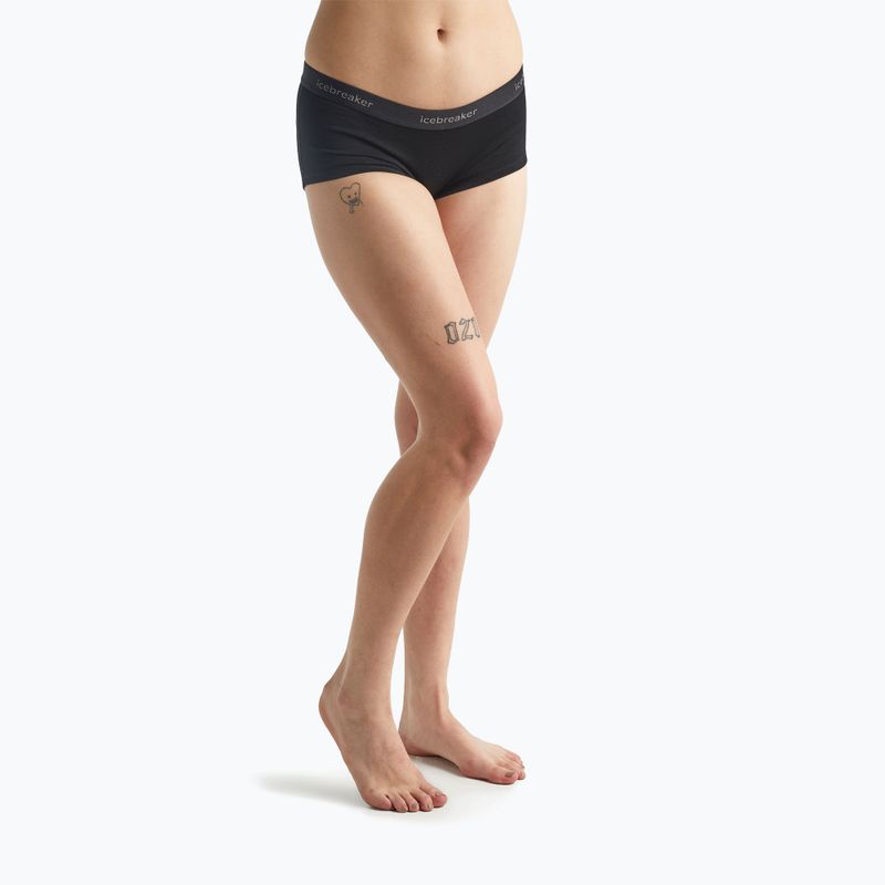 Boxer termici da donna Icebreaker Merino 200 Oasis Boy Shorts black 2