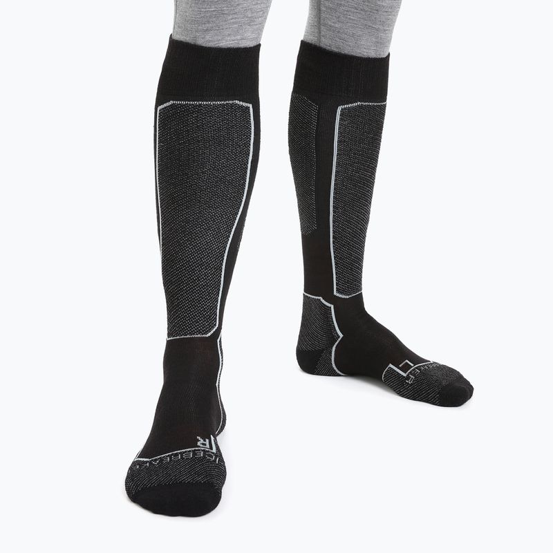 Calze da sci da uomo icebreaker Ski+ Light OTC nero 2