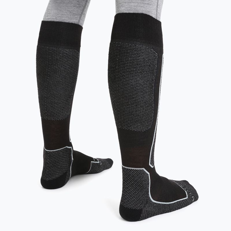Calze da sci da uomo icebreaker Ski+ Light OTC nero 3