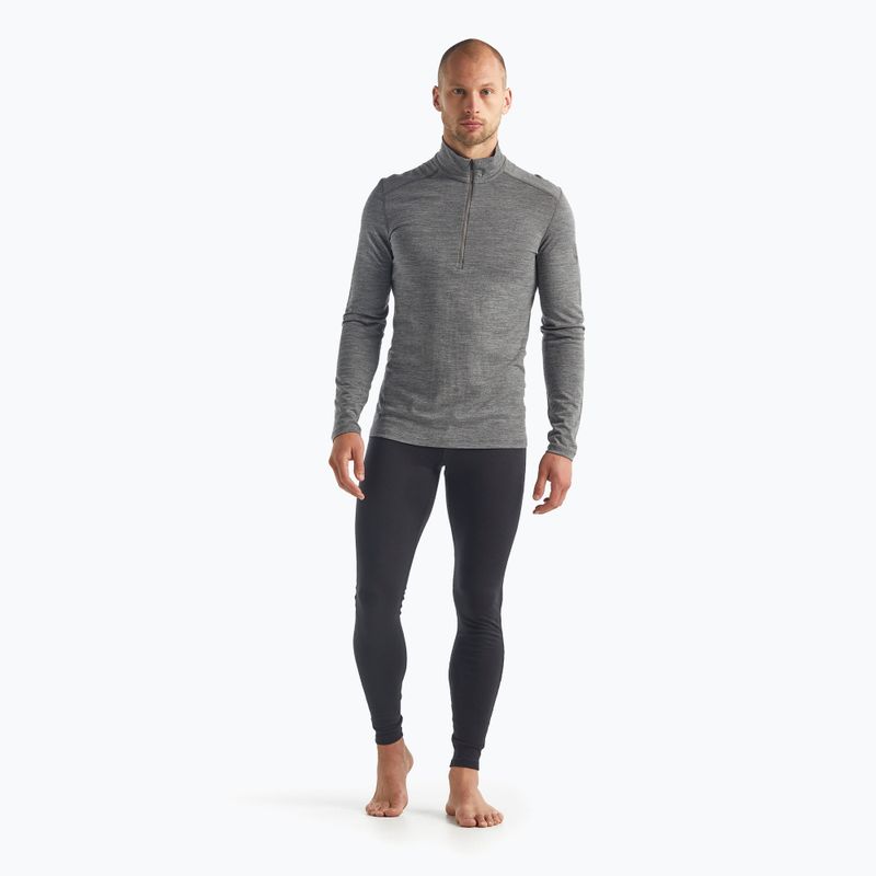 Uomo Icebreaker 200 Oasis Half Zip manica lunga termica gritstone heather 2