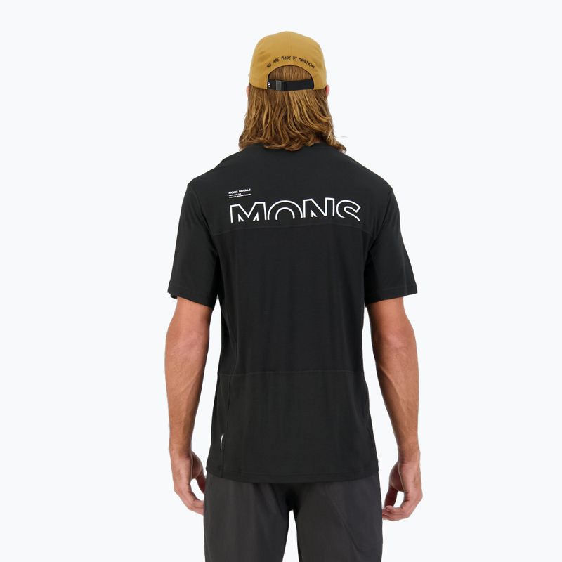 Maglia ciclismo uomo Mons Royale Tarn Merino nero 3