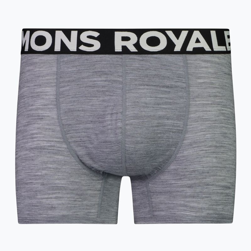 Boxer termici da uomo Mons Royale Hold 'em Shorty Merino grigio erica