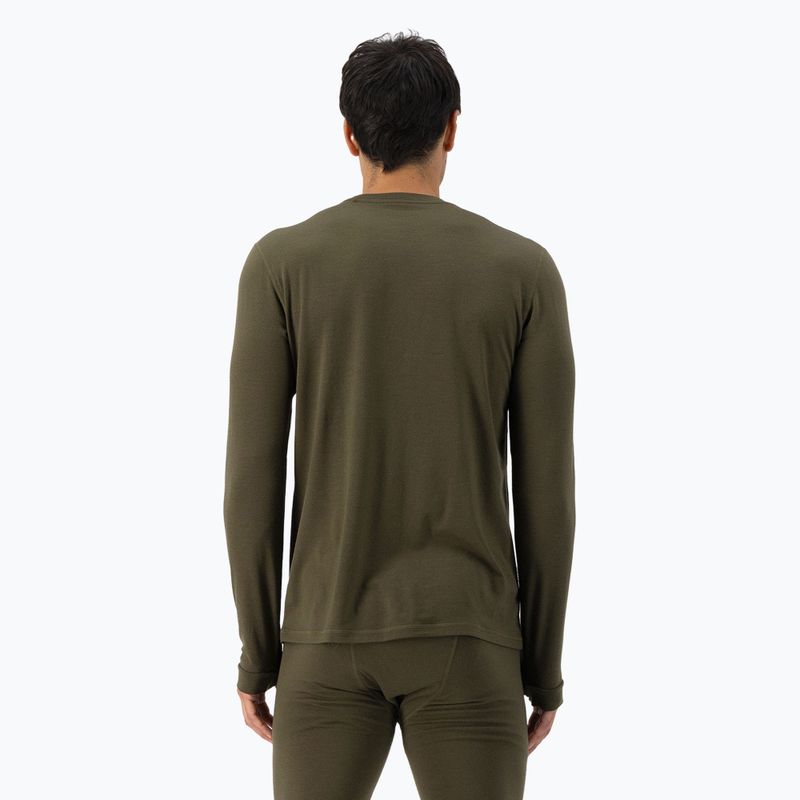 Maglia termica da uomo Mons Royale Cascade Merino Base Layer dark olive 3