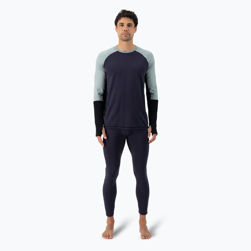 Uomo Mons Royale Olympus Merino Base Layer manica lunga rugiada/ 9 ferro/ nero 2